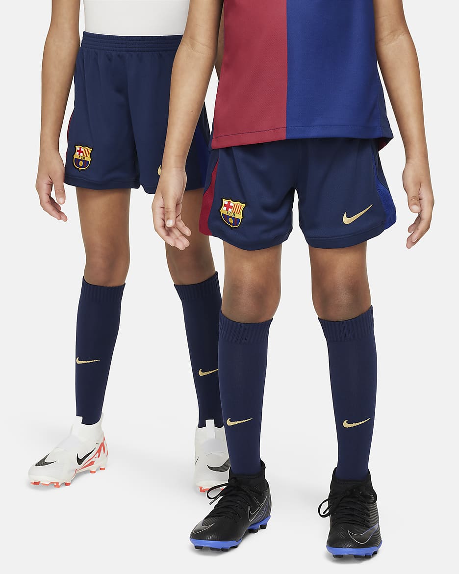 F.C. Barcelona 2024 25 Stadium Home Younger Kids Nike Football Replica 3 Piece Kit